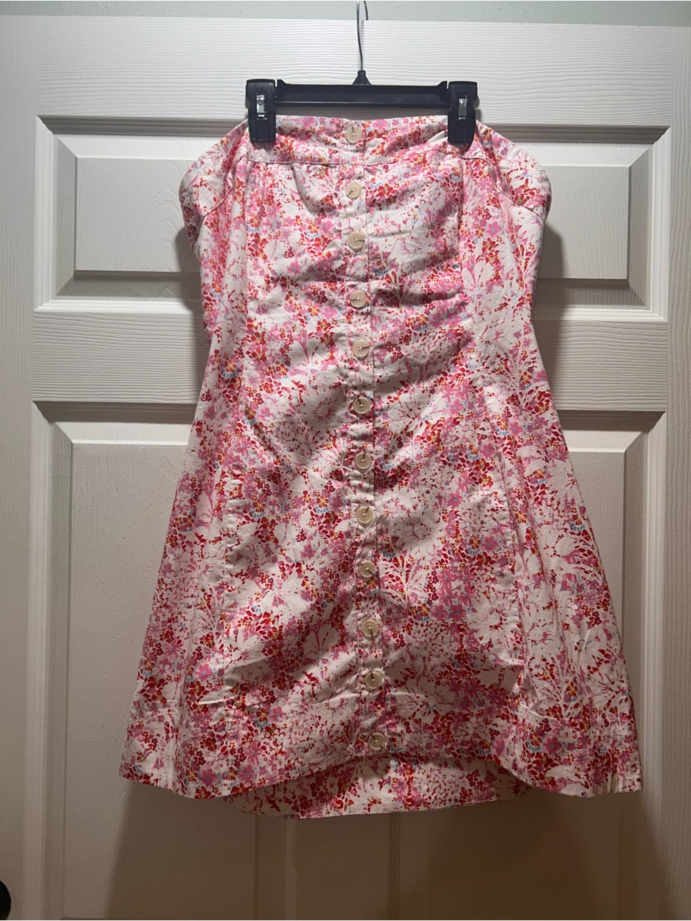 Free People Pink Floral Button-Down Sundress